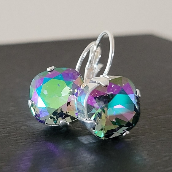 Austrian Crystal Earrings in Silver - Picture 8 of 9